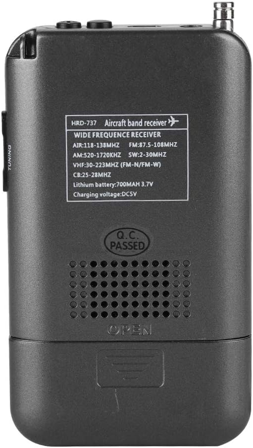Bewinner Air Band Radio Receiver, Tragbares FM AM CB SW Radio mit Verlängerter Antenne, Breitfrequen