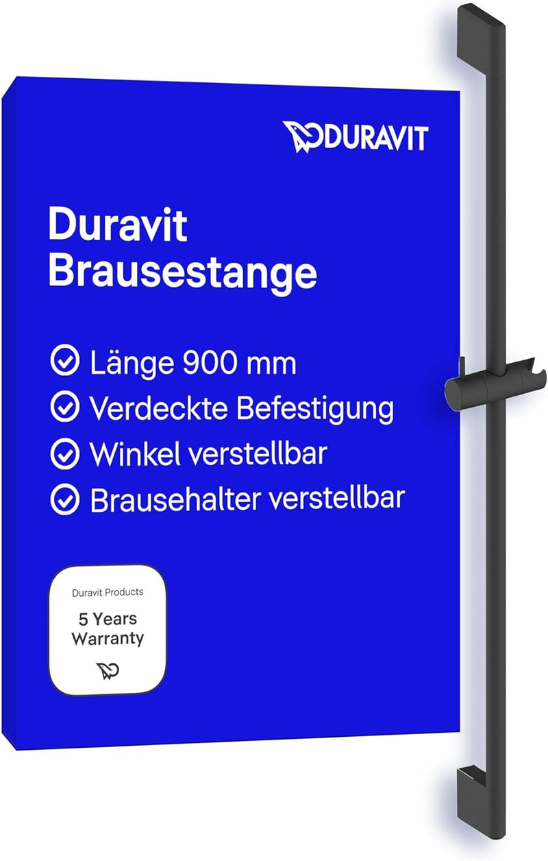 Duravit Universal Duschstange, Brausestange mit höhenverstellbarer Handbrausehalterung, variable Dus