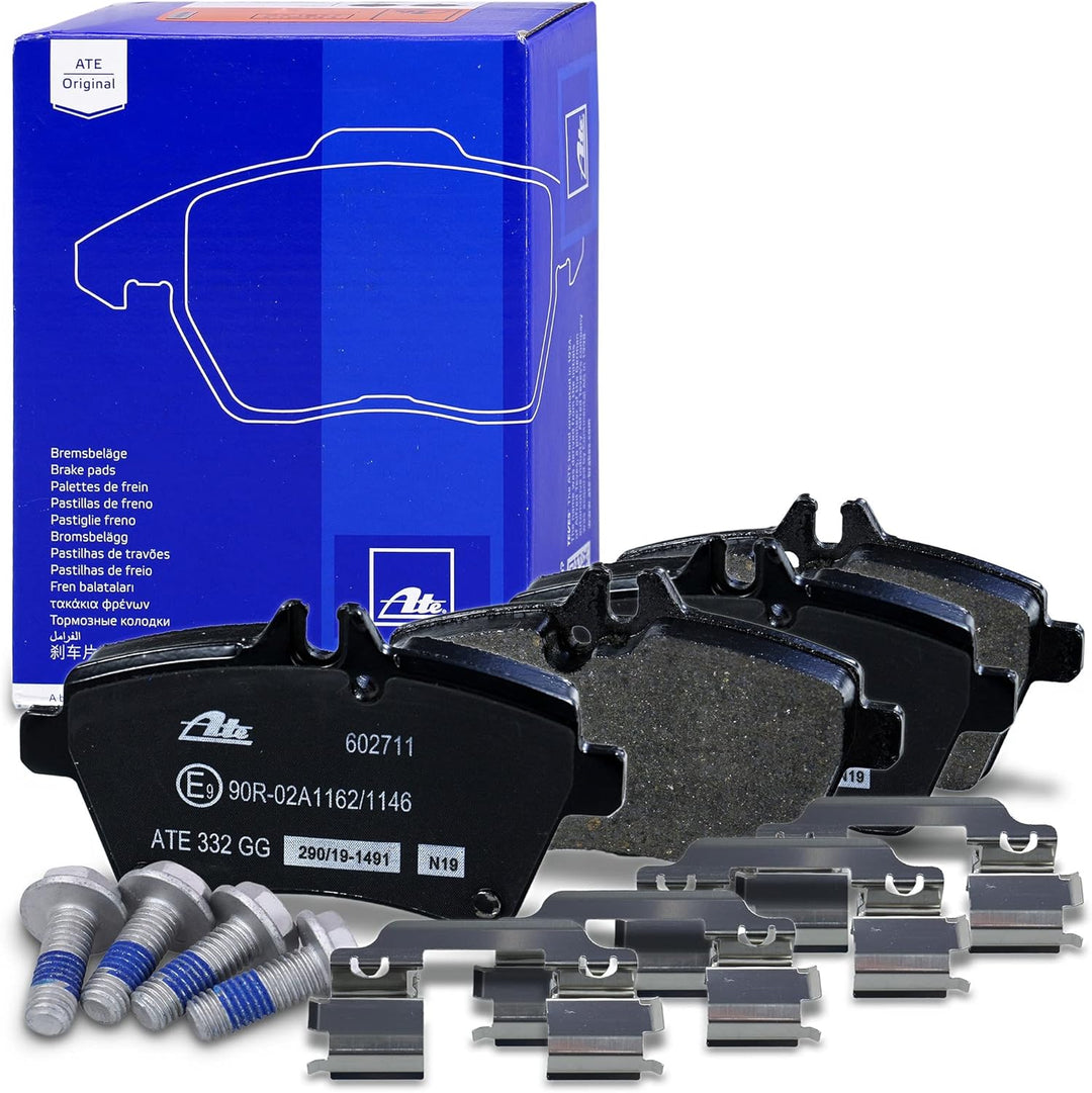 ATE Bremsenset Vorderachse inkl. Bremsscheiben vorne Ø 276 mm belüftet und Bremsbeläge vorne + Versc