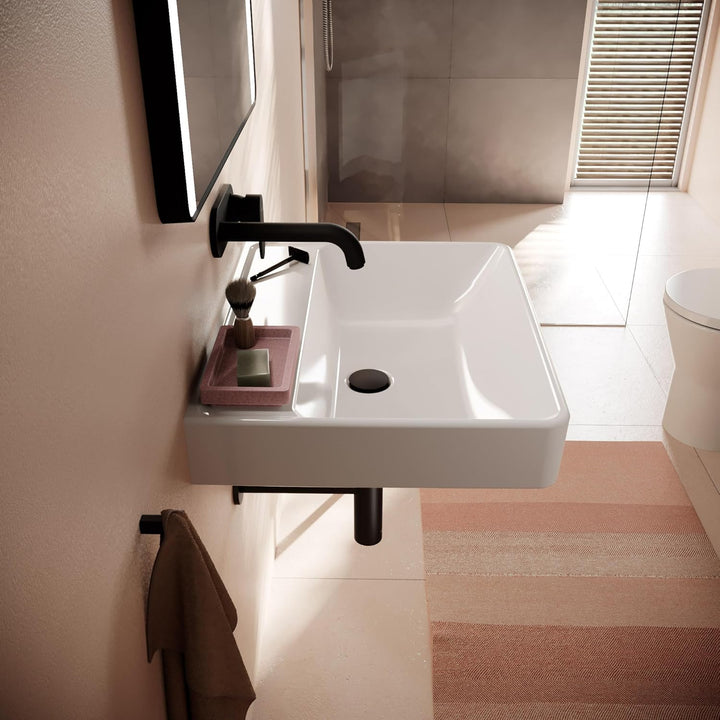 hansgrohe Ablaufgarnitur Push-Open für Waschtisch- und Bidetmischer Mattschwarz, Large, Mattschwarz