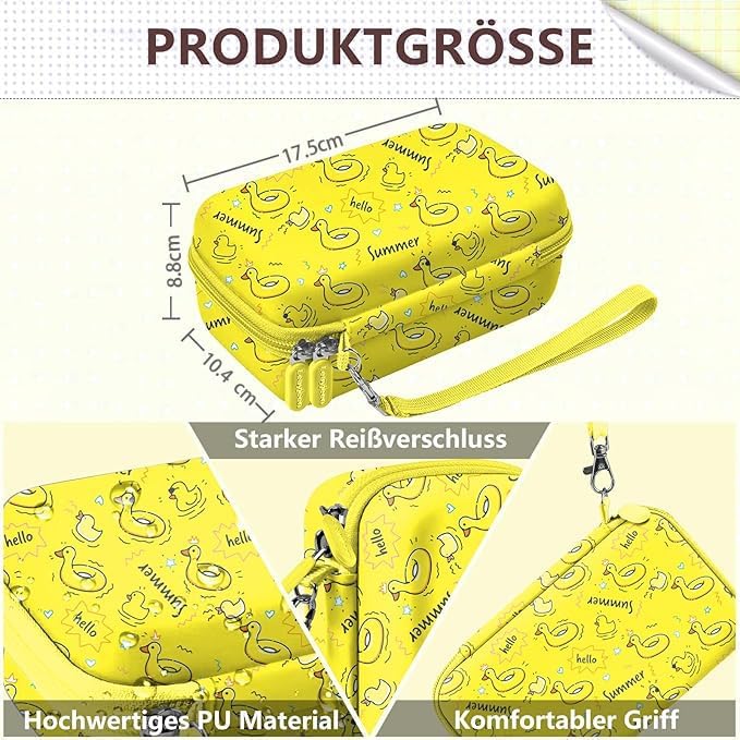 Leayjeen Kinderkamera Sofortbildkamera Tasche Schutzhülle kompatibel mit GREENKINDER/Hiievpu/uleway/