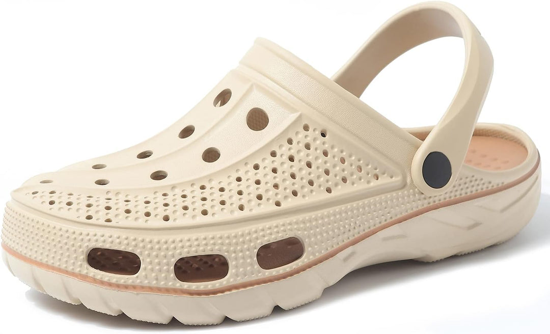 Unisex Clogs Pantoletten Sommer Hausschuhe Strand Sandalen Gartenschuhe mit Fussbett aus Weichem 38/