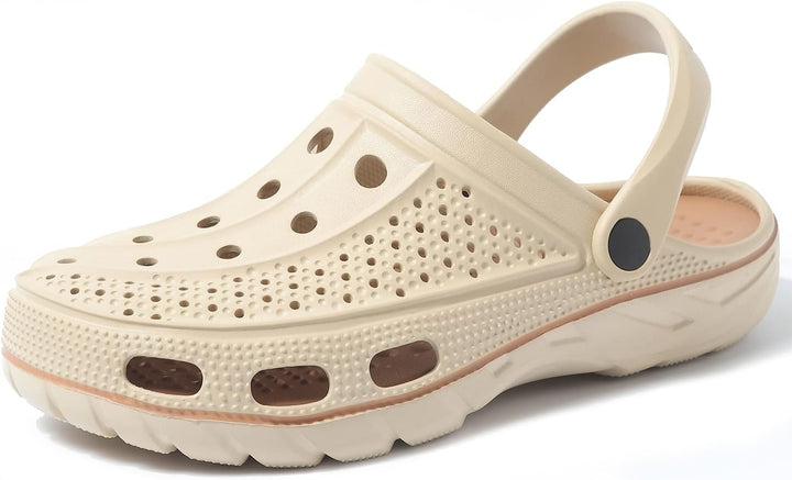 Unisex Clogs Pantoletten Sommer Hausschuhe Strand Sandalen Gartenschuhe mit Fussbett aus Weichem 38/