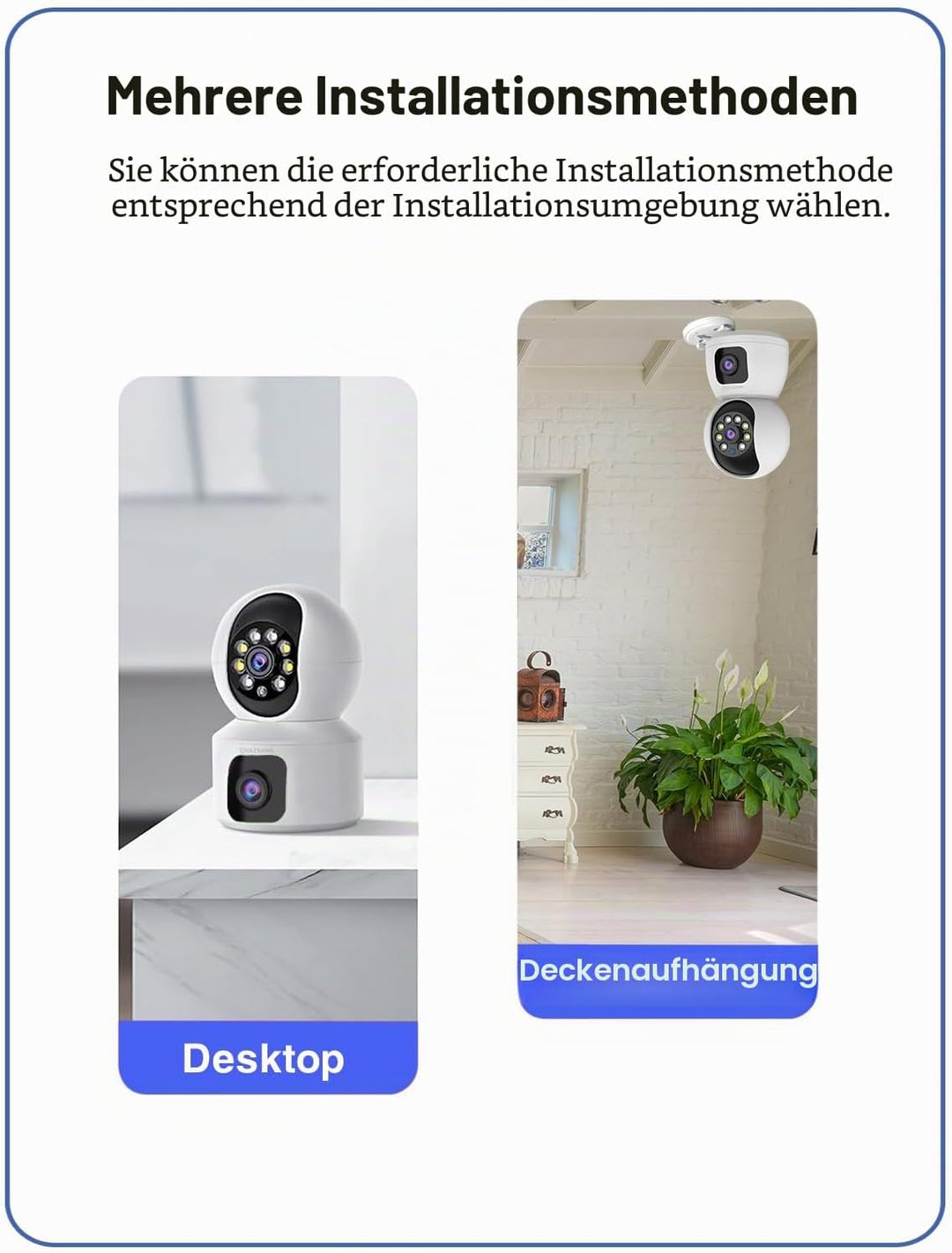 2,4 G Überwachungskamera für den Innenbereich, 4 MP Überwachungskameras für Haustiere mit Telefon-Ap