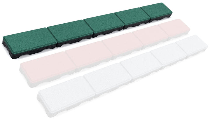 Secuplay Gummi Rasenkante/Mähkante - 100x10x3,6cm - Grün - 10er Pack 10er Pack Grün, 10er Pack Grün