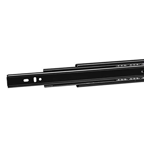 SOTECH 4 Paar (8 Stück) Vollauszüge KV3-45-H45-L250-NF schwarz 250 mm (eingeschoben) Schubladenschie