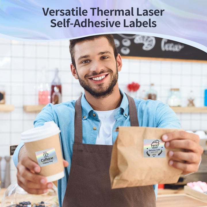 Phomemo M110/M220/M221/M200/M120/M100/M108/M150/M250/M260 Laser Silver Selbstklebende Etiketten 40x3