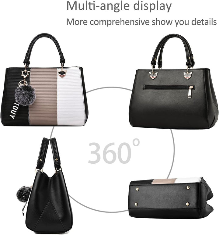 NICOLE & DORIS Damen Handtasche Umhängetasche Henkeltasche Kuriertasche Elegant Damen Handtaschen mi