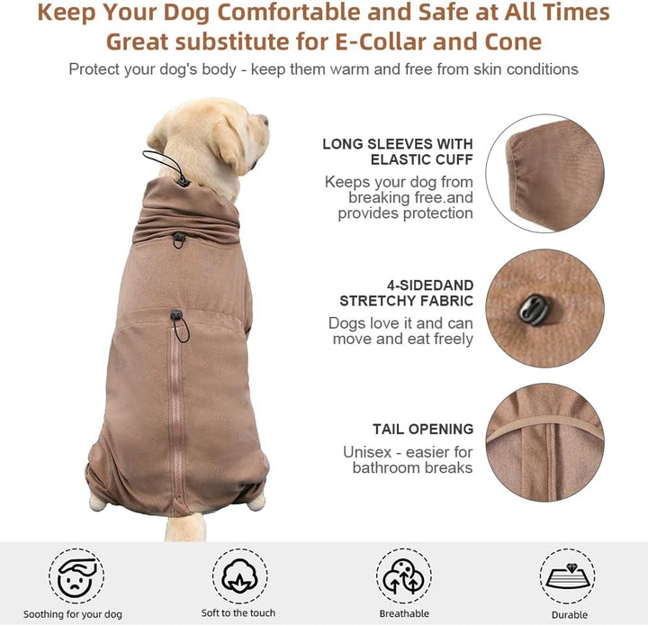 Hunde Pyjamas für grosse und mittlere Hunde, Jumpsuit mit Vier Beinen, extra dehnbar, Haustierkleidu