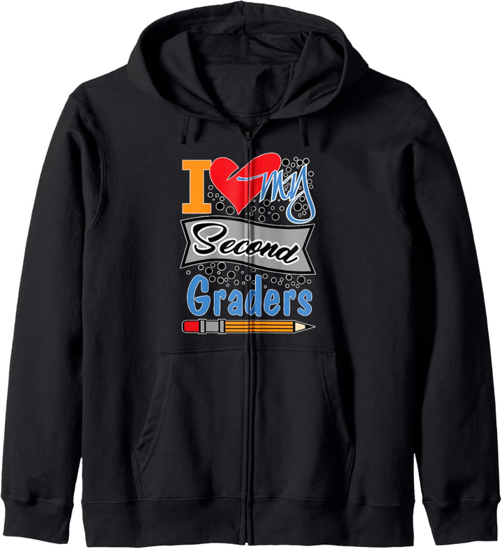 I Love My Second Graders - 2nd Grade Teachers Class Gift Kapuzenjacke