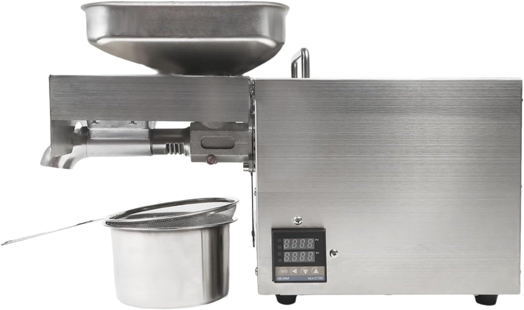 220v Ölpresse Maschine Automatische Ölmühle Öl Extraktion Expeller 5kg/hr 610w, 304 Edelstahl Ölpres