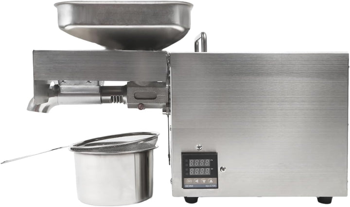 220v Ölpresse Maschine Automatische Ölmühle Öl Extraktion Expeller 5kg/hr 610w, 304 Edelstahl Ölpres