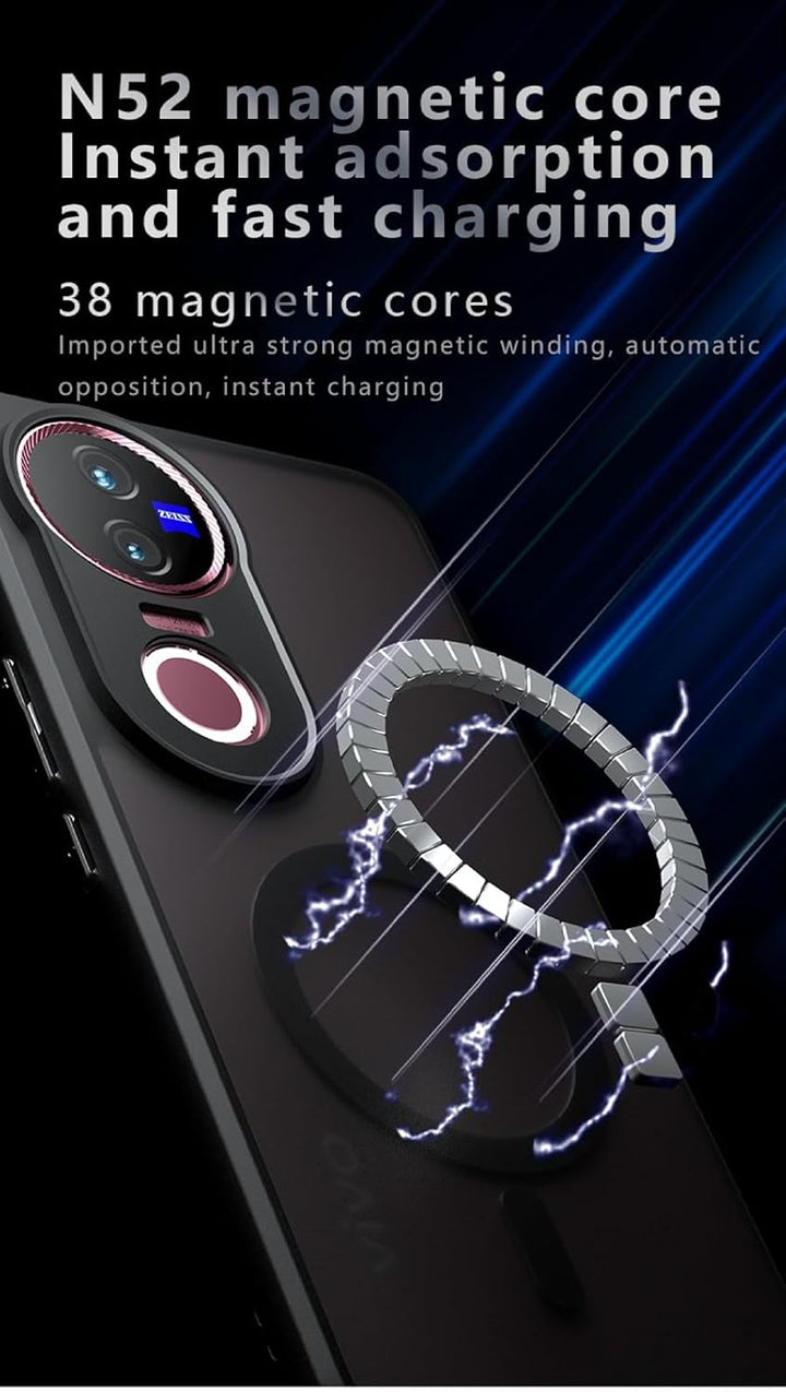 GIOPUEY Magnetische Handyhülle für VIVO V50/VIVO V50e Hülle, Case Kompatibel mit MagSafe, Matte PC Z