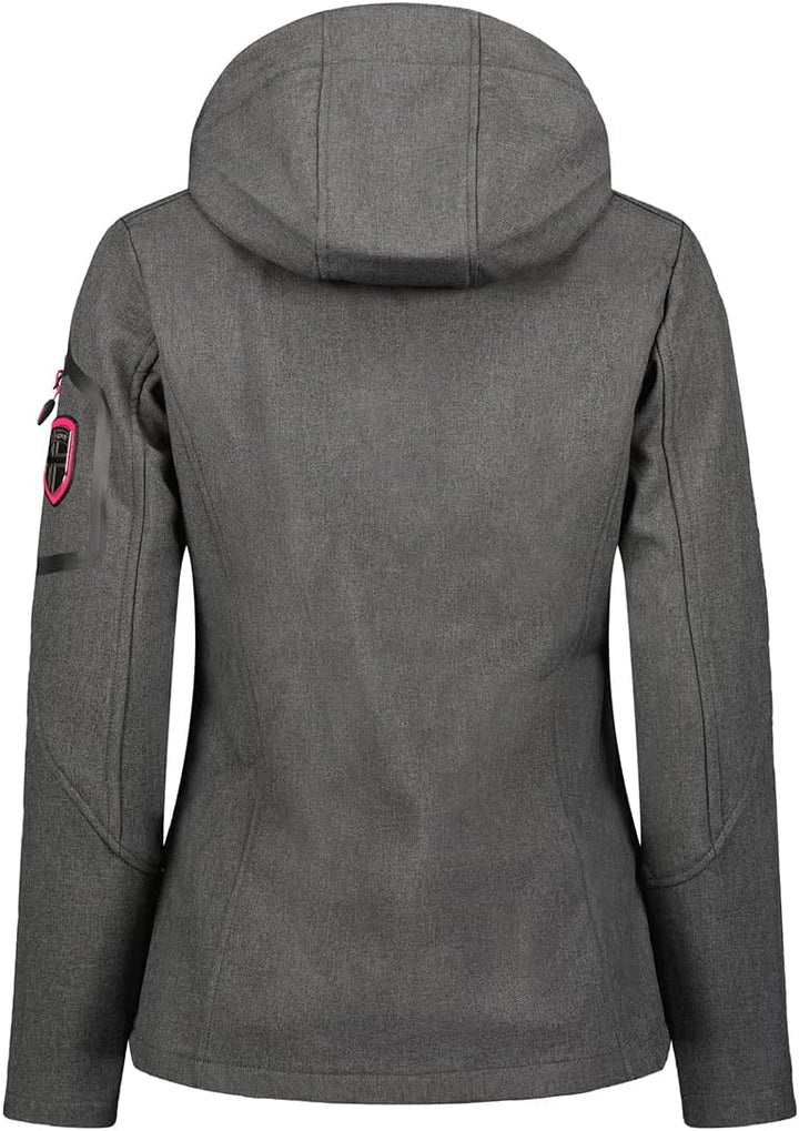 Geographical Norway TRUFFE LADY - Damen-Softshell-Jacke S Dark Grey, S Dark Grey
