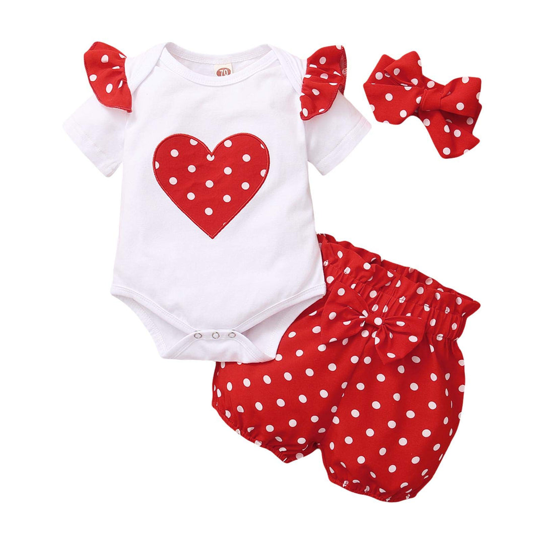 Sommer Strampler Set für Babys 0-18 Monate - Kurzarm Body + Hose + Stirnband Mädchen, Neugeborenen K