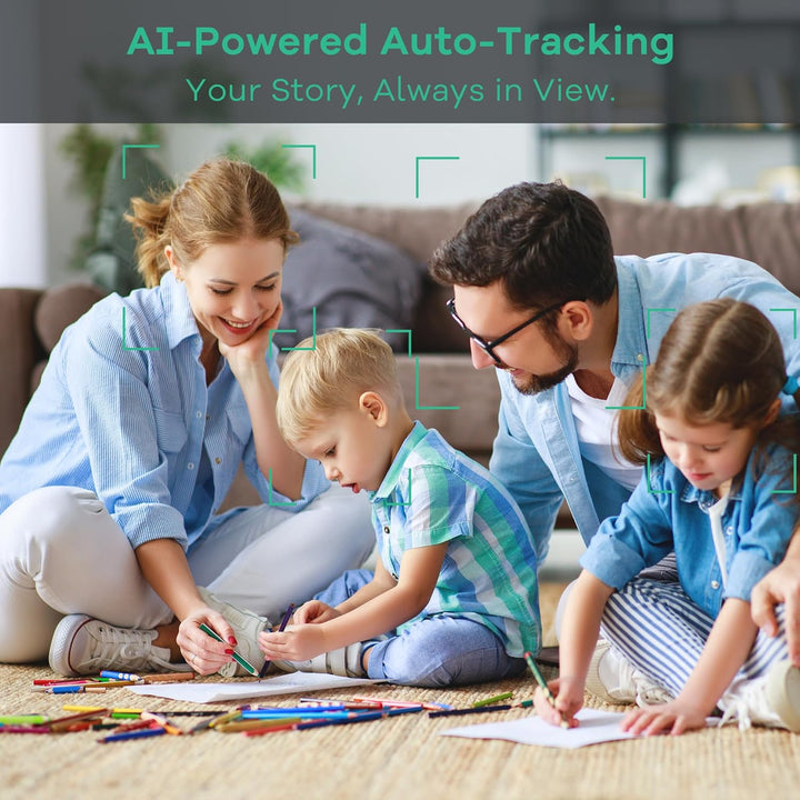 TONGVEO PTZ Konferenzkamera mit KI-Auto-Tracking, 12X optischem Zoom, Weitwinkel, 1080P/60fps (HDMI/