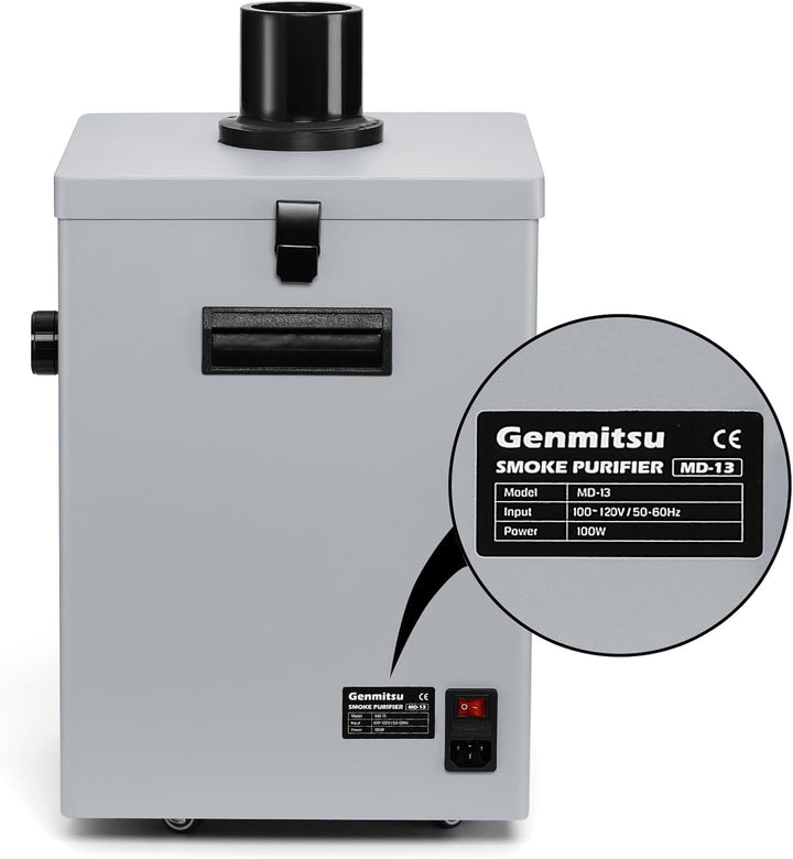 Genmitsu MD13 Rauchreiniger für Genmitsu L8, Rauchabsauger mit Vierschichtfiltration, LED-Schnittste