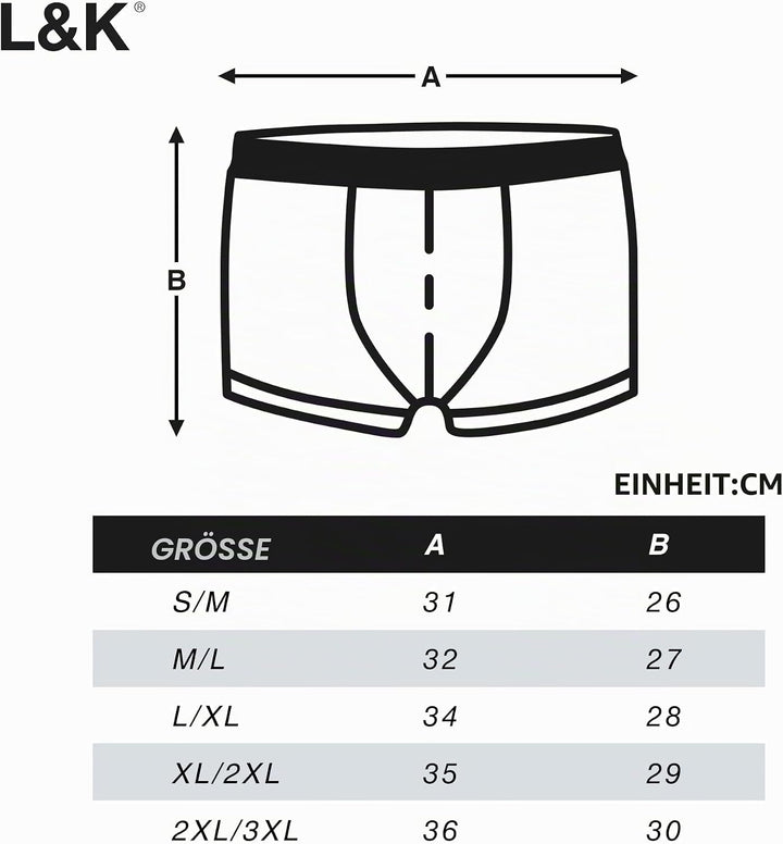 L&amp;K 10er Pack Herren Retroshorts Boxershorts Men Mikrofaser in 10 verschiedenen Modelle 1209 S-M 10e