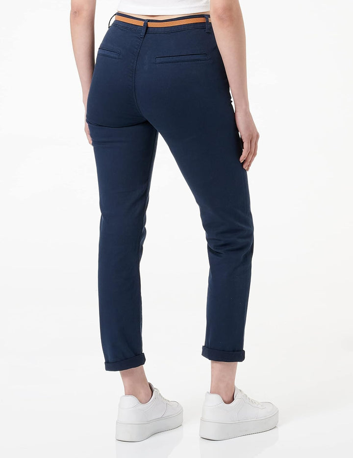 Springfield Damen Chino-Hosen-gürtel Jeanshose 34 Marineblau 1, 34 Marineblau 1