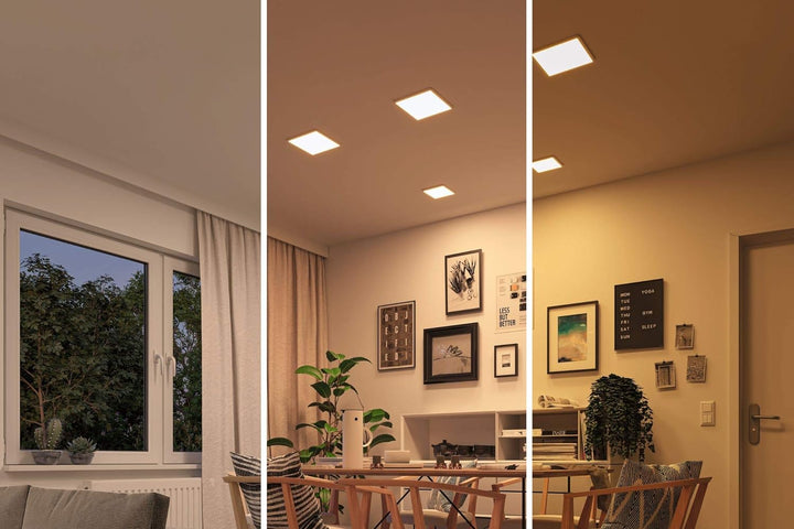 Paulmann 92994 LED Panel Einbauleuchte Areo VariFit IP44 3-Stufen-dimmbar 230x230mm eckig incl. 1x16
