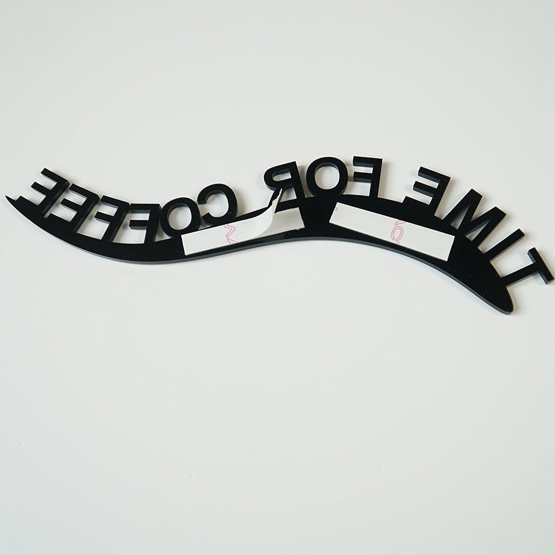 FLEXISTYLE Tasse Time for Coffee (Zeit für Kaffee) Moderne Küche Wanduhr, Zitronengelb, 3D römisch,