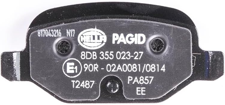 HELLA PAGID 8DB 355 023-271 Bremsbelagsatz - T2487 - Dicke/Stärke: 14.4mm - Bremssystem: Lucas - mit