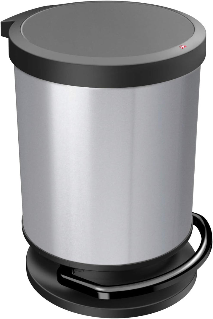 Mülleimer 20l mit Deckel Silber Metallic 20 Liter, Silber Metallic 20 Liter