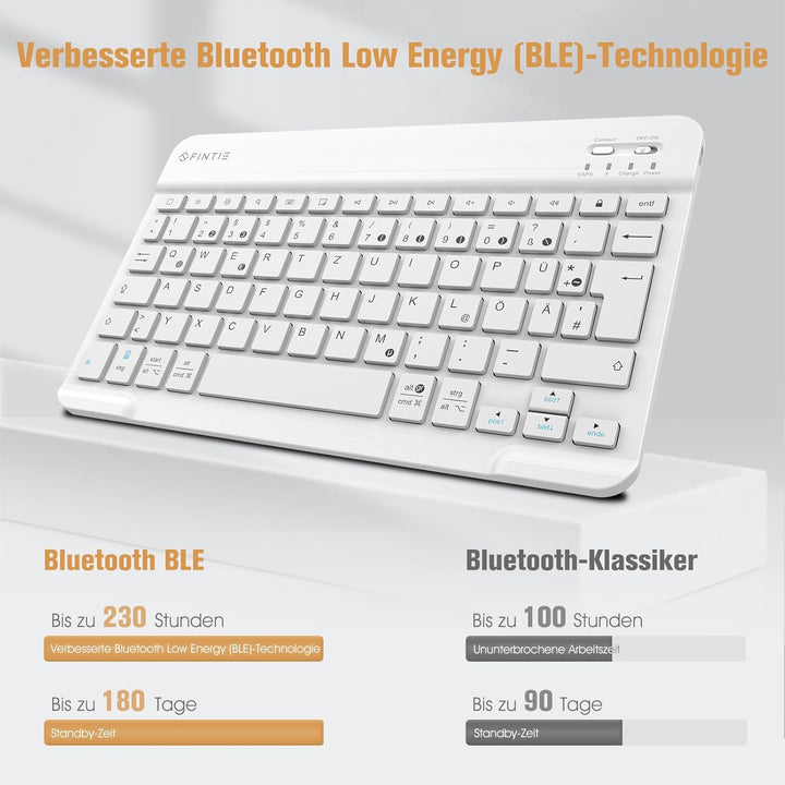 FINTIE Hülle mit Tastatur für iPad Pro 11 Zoll 2025/2024 (M5/M4), Soft TPU Rückseite Gehäuse Schutzh