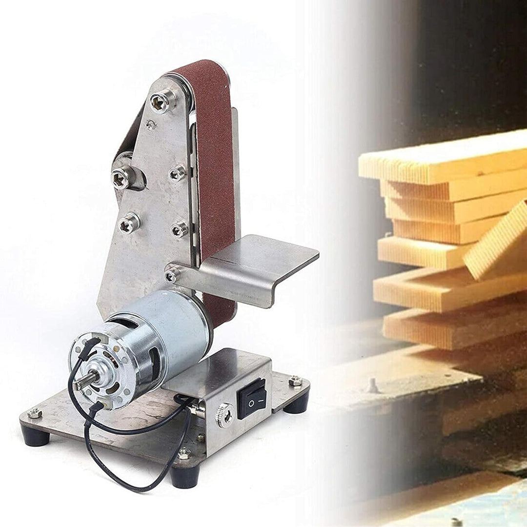 Memows 300W Mini Elektrischer Bandschleifer, DIY Polierschleifmaschine, Multifunktionaler Benchtop V