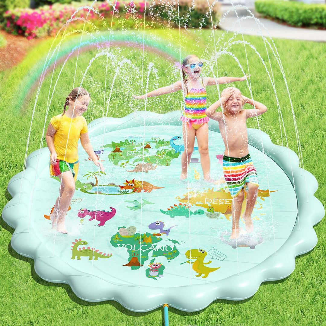 Peradix Sprinkler Play Matte, 200CM Wasser-Spielmatte Sprinkler Kinder Anti-Rutsch,Einstellbare Wass