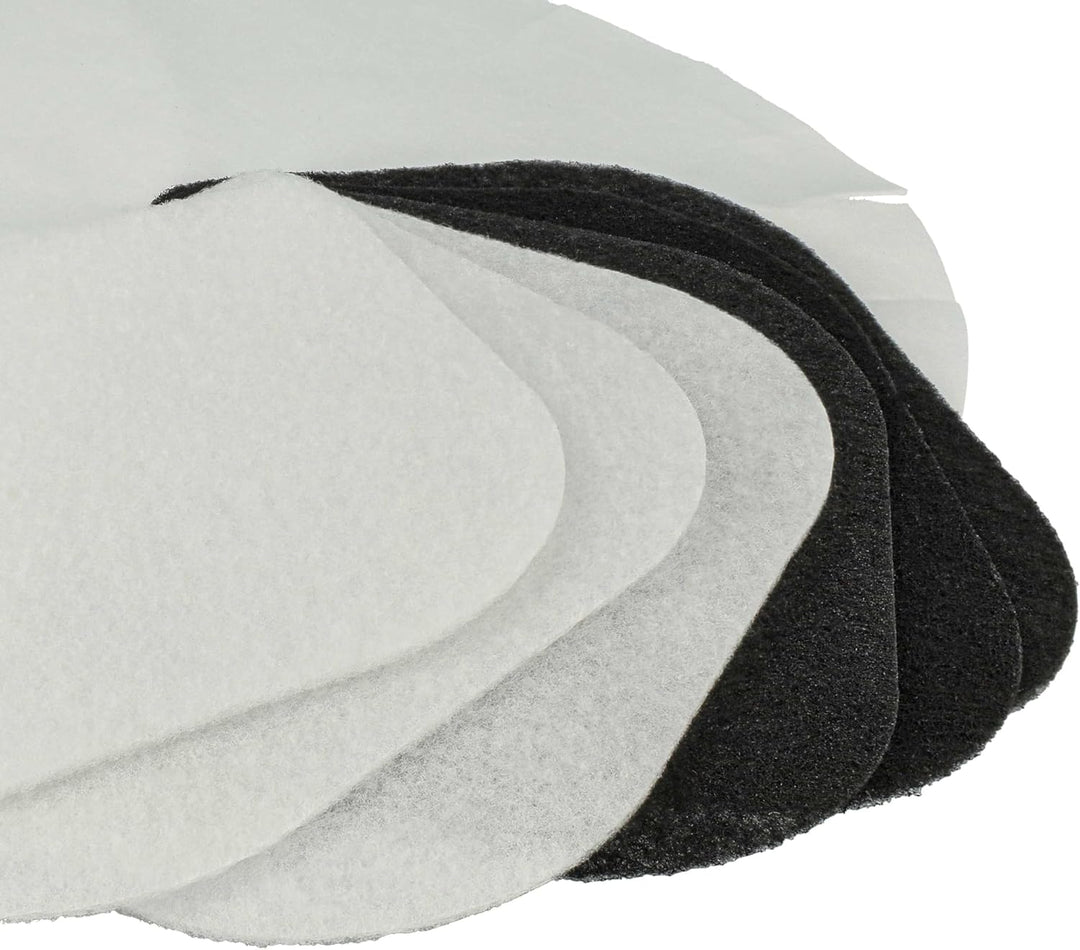 vhbw 12x Papierfilter, 6X Fettdunstfilter, 6X Aktivkohlefilter Ersatz für DeLonghi F8-F1000 für Frit