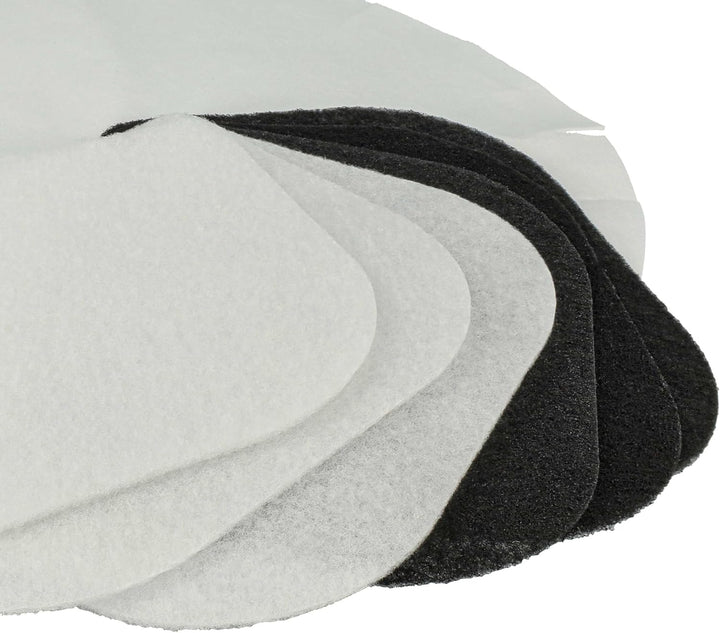 vhbw 12x Papierfilter, 6X Fettdunstfilter, 6X Aktivkohlefilter Ersatz für DeLonghi F8-F1000 für Frit