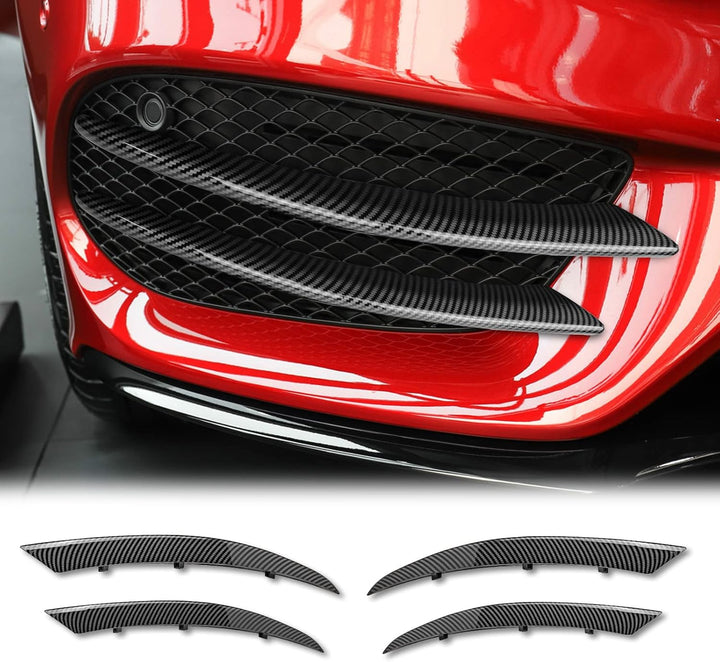 KUNGKIC Frontstossstange Kühlergrille Lip Splitter Spoiler Compatible with Mercedes Benz C Klasse W2