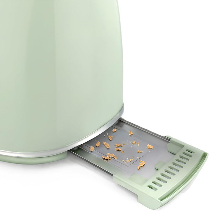SWEISS Vintage-Toaster GRS7, 2 Schlitze, 6 Bräunungsstufen, Auftaufunktion, Für Baguette geeignet, S