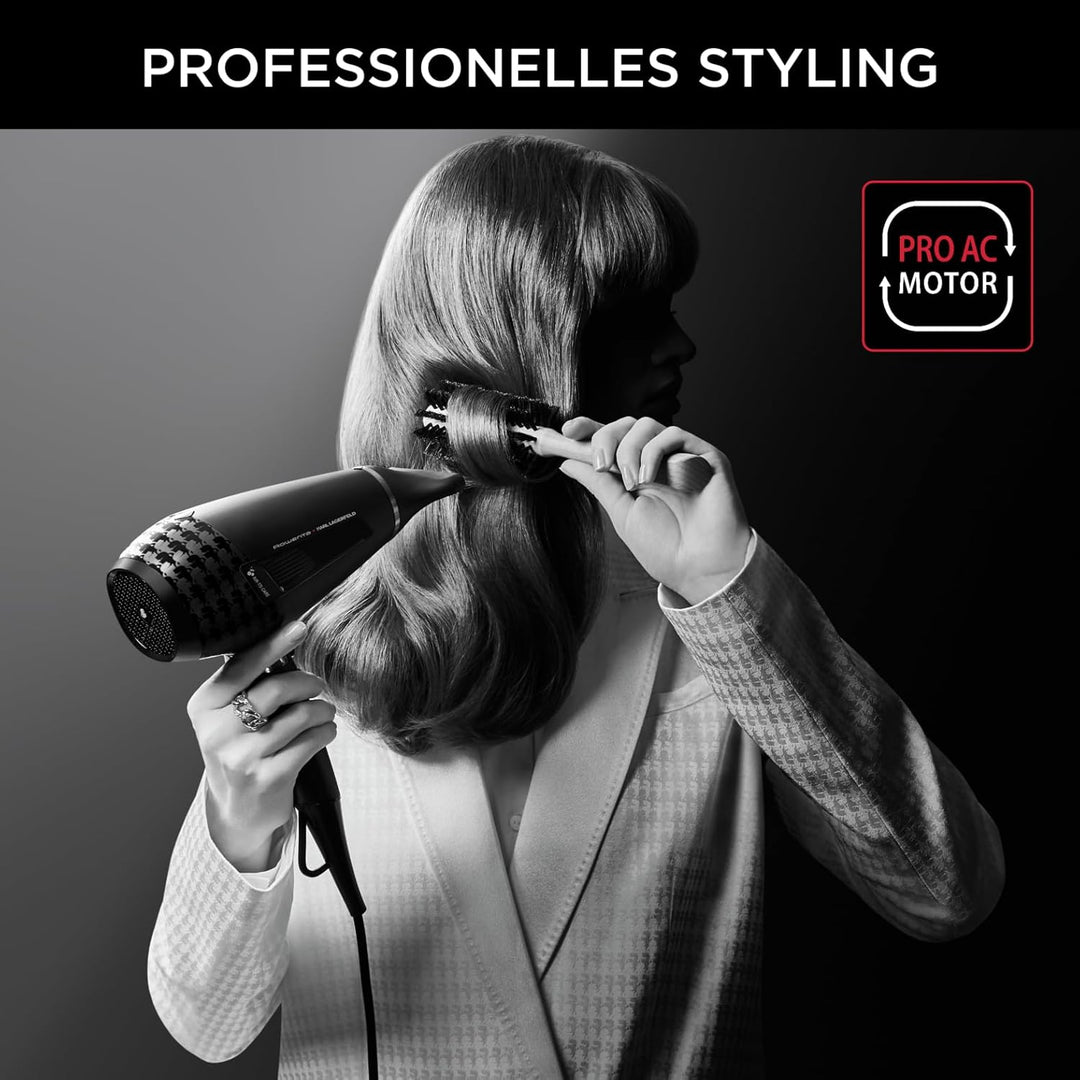 Rowenta x Karl Lagerfeld CV888L K/Pro Stylist Haartrockner | 2200 Watt Pro AC-Motor | ultraschnelles