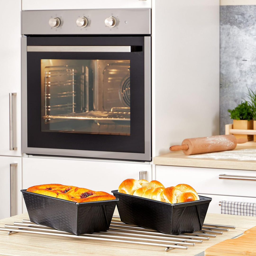 Grizzly Brotbackform, 2x Kastenform 25 x 11,5 cm, sauerteigbeständig, antihaft, Kastenbackform für B