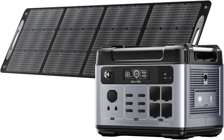OUKITEL P2001 Plus Powerstation mit Solarpanel, 2048Wh LiFePO4 Solar Generator mit 4x2400W, Tragbare