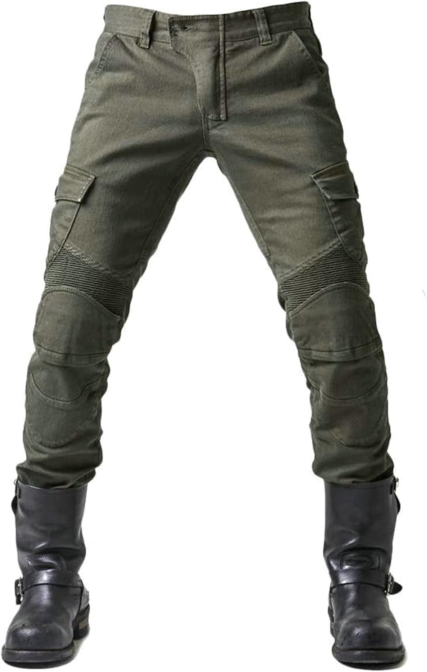 Fashionapple Motorradhose für Herren, Motorradjeans aus atmungsaktivem von hoher Qualität Straight F