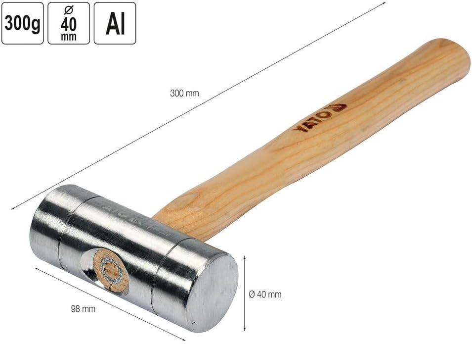 Schonhammer Ausbeulhammer Aluminium Hammer Alu Kopf Ø 30 40 50 mm Doppelseitiger Hammer Doppelkopfha