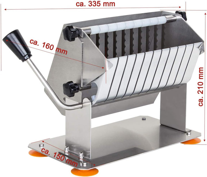 Beeketal 'CSB-2' Profi Gastro Curry Wurst Schneider für ca. 17,5 mm Schnittstärke mit 10 Edelstahl K