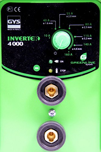 GYS Elektroden-Schweissgerät 160 A, mit LCD-Schweisshelm, grün, Inverter 4000 und LCD Master 11 Sing