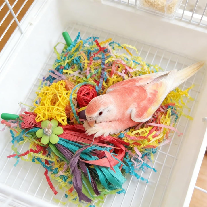 Vogelspielzeug für Wellensittiche, Sittichspielzeug, Vogelgrasmatte, Vogelschaukeln, Papageienklette