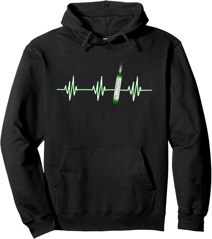 Silvester Herzschlag Böller Pyro Feuerwerk Pullover Hoodie