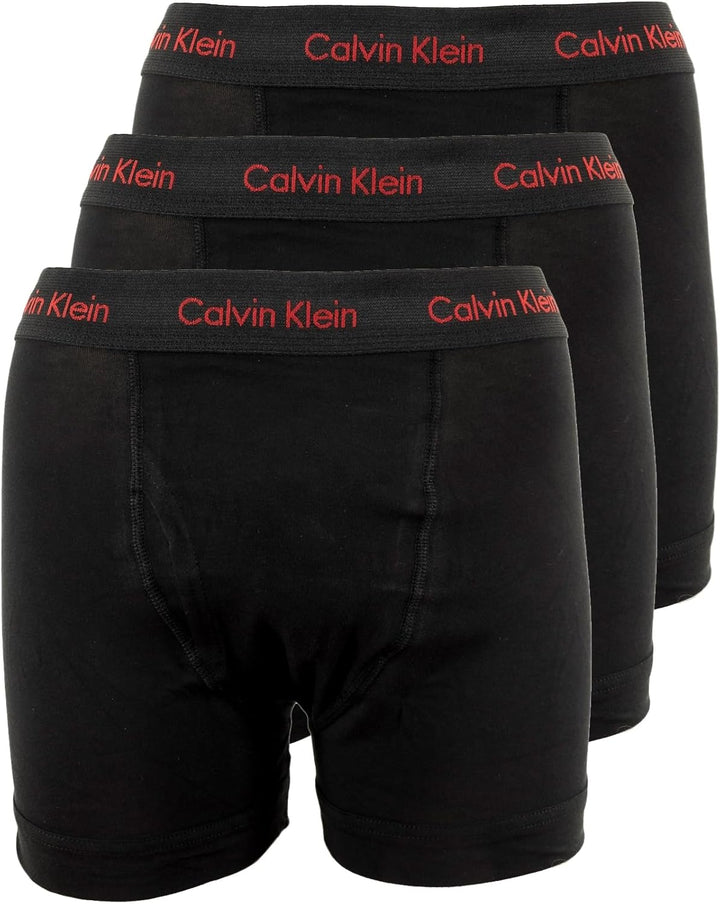 Calvin Klein 000nb2615a Herren S Schwarz (Black W/ Pompian Red Logos), S Schwarz (Black W/ Pompian R