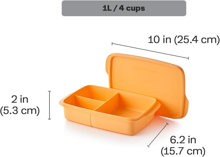 Tupperware Lunch-It Portion & Go Lunchbox für Lebensmittel, spülmaschinenfest, BPA-frei (4 Tassen/1
