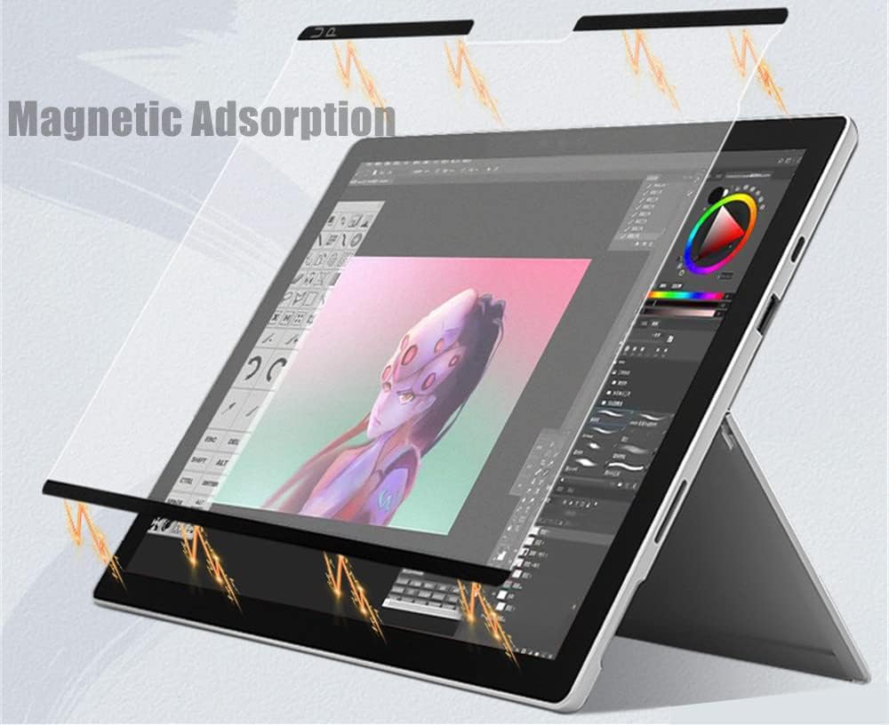 Magnetische Papier Schutzfolie für Surface Go 4/3/2, Wiederverwendbar Matt Papierfolie zum Zeichnen,