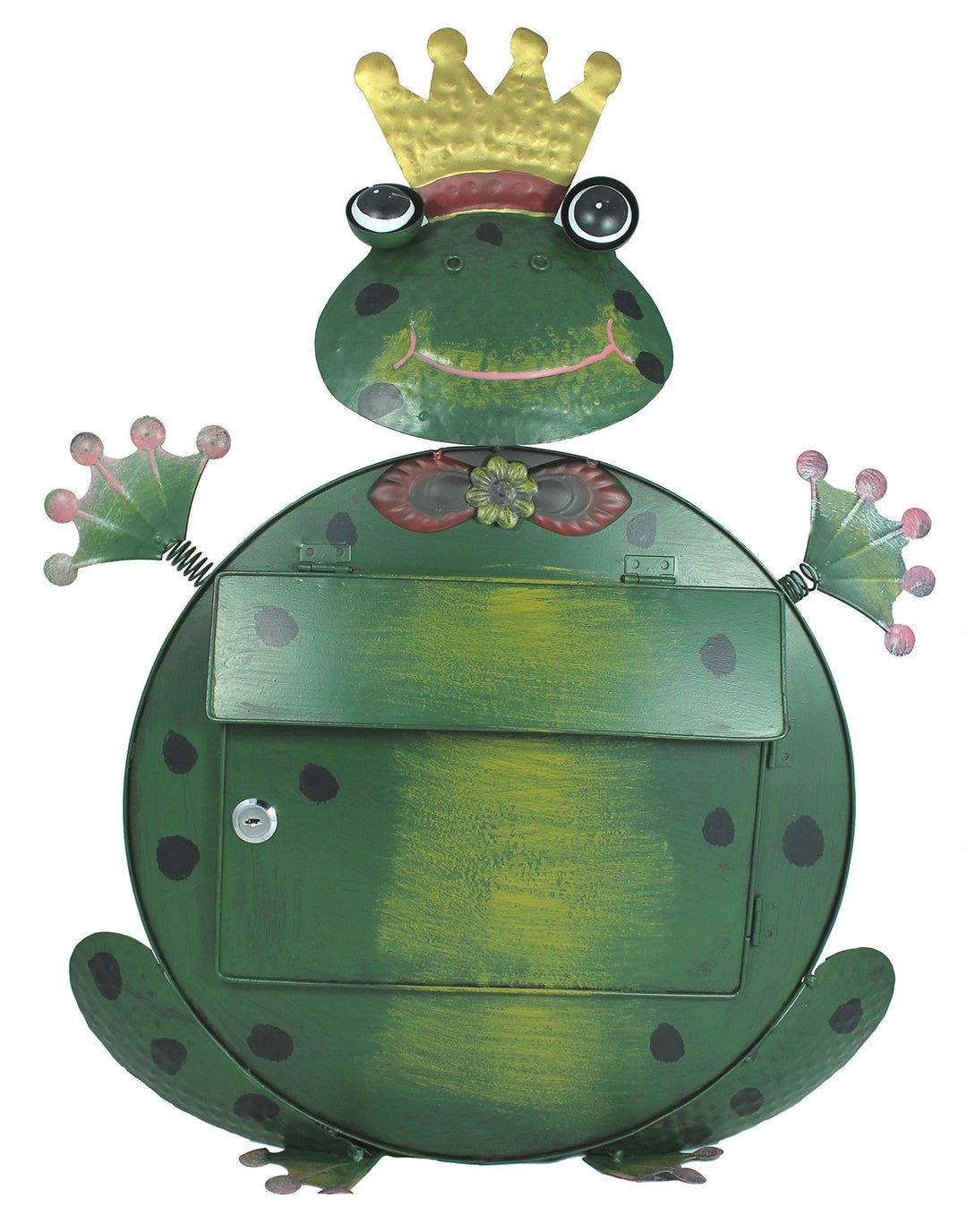 Briefkasten Frosch Kermit handbemalt Briekasten Froschkönig Metall Postkasten grün