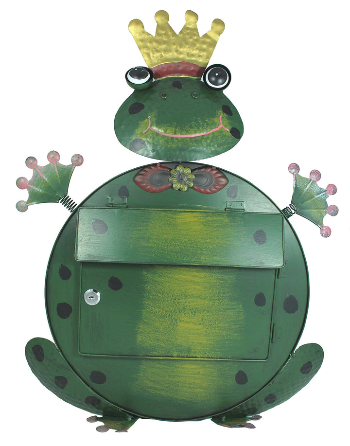 Briefkasten Frosch Kermit handbemalt Briekasten Froschkönig Metall Postkasten grün