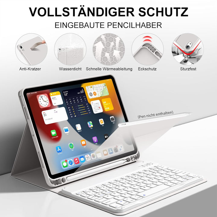 Tastatur Hülle für iPad Air 11 Zoll M3/M2 (2025/2024), iPad Air 5./4. Generation 2022/2020 10,9 Zoll