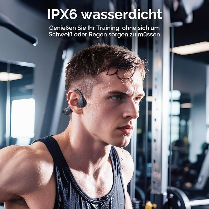 LOBKIN Knochenschall Kopfhörer Bluetooth,Open Ear Kopfhörer Kabellos Bone Conduction Headphones Blue